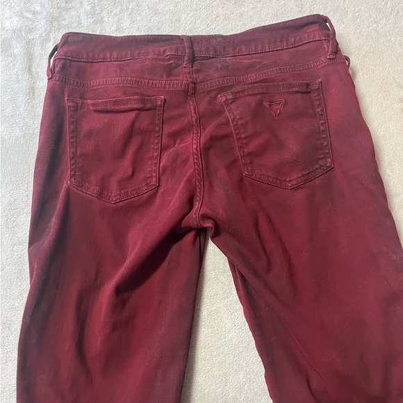 Guess Kate Skinny Merlot Lace Up Side Jeans - Picture 9 of 15